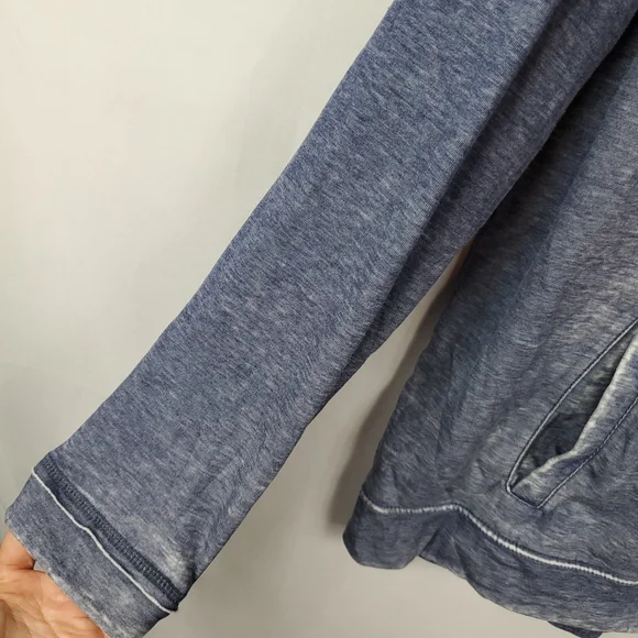 Green Tea Womens Cowl Neck Long Slv Blue/Grey Sweatshirt XXL - Picture 5 of 13